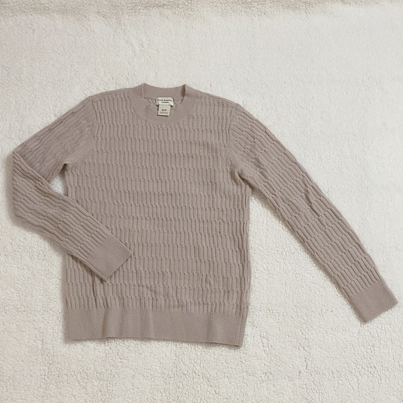 Club Monaco Cashmere Knit Crewneck Sweater size XS Neutral Color - Picture 3 of 8